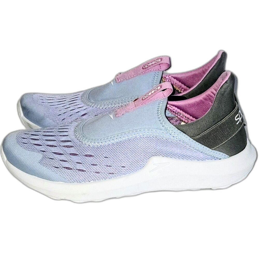 SPEEDO Water Shoes Surfwater Blue/Pink Breathable Mesh Women Small Size 5/6 NWT